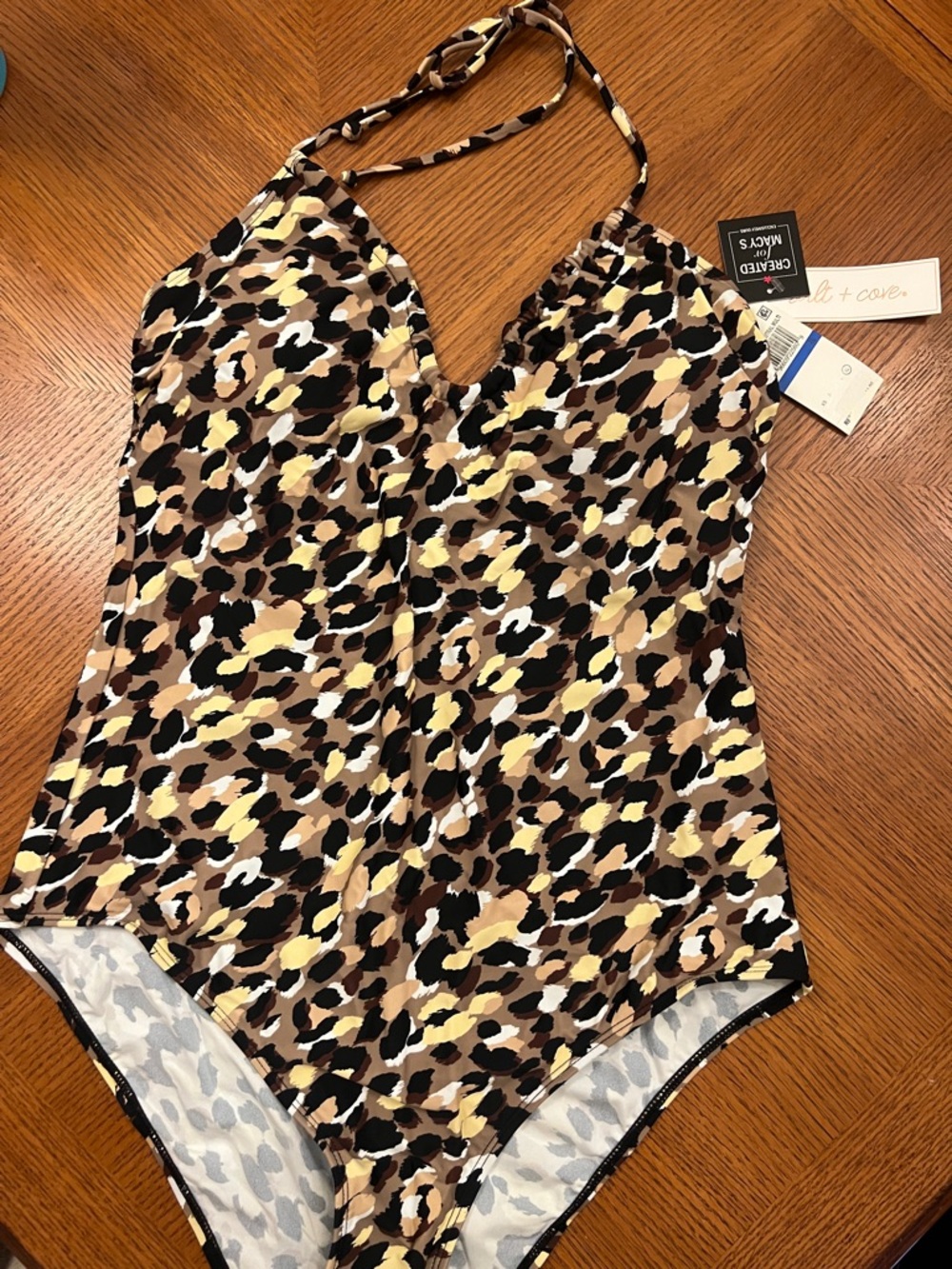 Women’s ' Leopard Print One-Piece Swimsuit in Browns B17